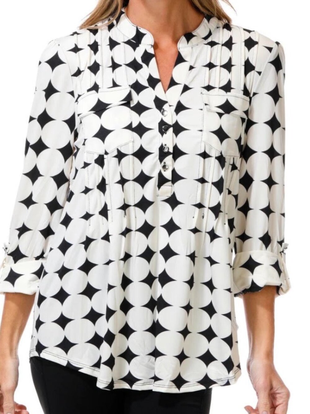 Cocomo Women's Big Dot Pullover Top XL